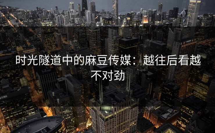 时光隧道中的麻豆传媒：越往后看越不对劲  第1张